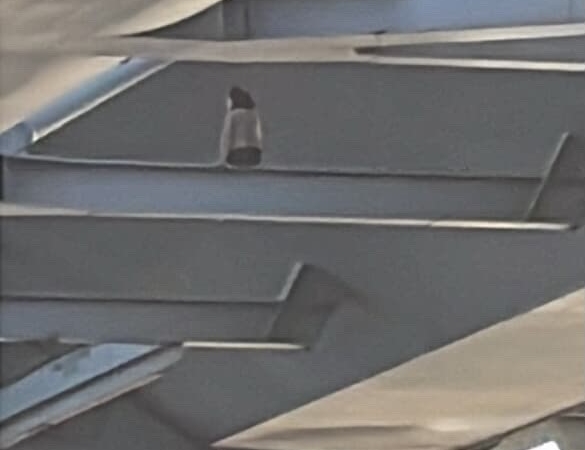 Haliç Metro köprüsünün altındaki demirlerden sarkan kadını çekirdek yiyerek izlediler