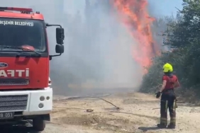 40 dereceyi aşan sıcaklık ve rüzgarın etkisiyle yangın kısa sürede büyüdü