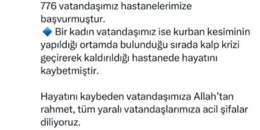 İstanbul İl Sağlık Müdürü Doç. Dr. Abdullah Emre Güner, bayram bilançosunu açıkladı
