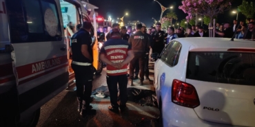 Çöp atmaya giden kadına çarpıp olay yerinden kaçtı