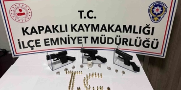 Tekirdağ’da ruhsatsız tabanca ele geçirildi