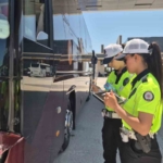 Tekirdağ Otogarı’nda bayram öncesi yolcu ve şoförlere trafik uyarısı yapıldı