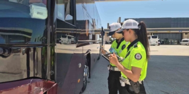 Tekirdağ Otogarı’nda bayram öncesi yolcu ve şoförlere trafik uyarısı yapıldı