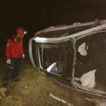 Dursunbey’de otomobil şarampole uçtu: 1 ölü, 1 yaralı