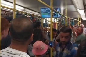 Metroda yer verme tartışması çıktı, ortalık karıştı...