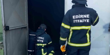 Edirne’de pelet fabrikasında yangın