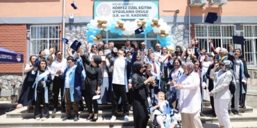 Özel çocuklar mezuniyet coşkusu yaşadı