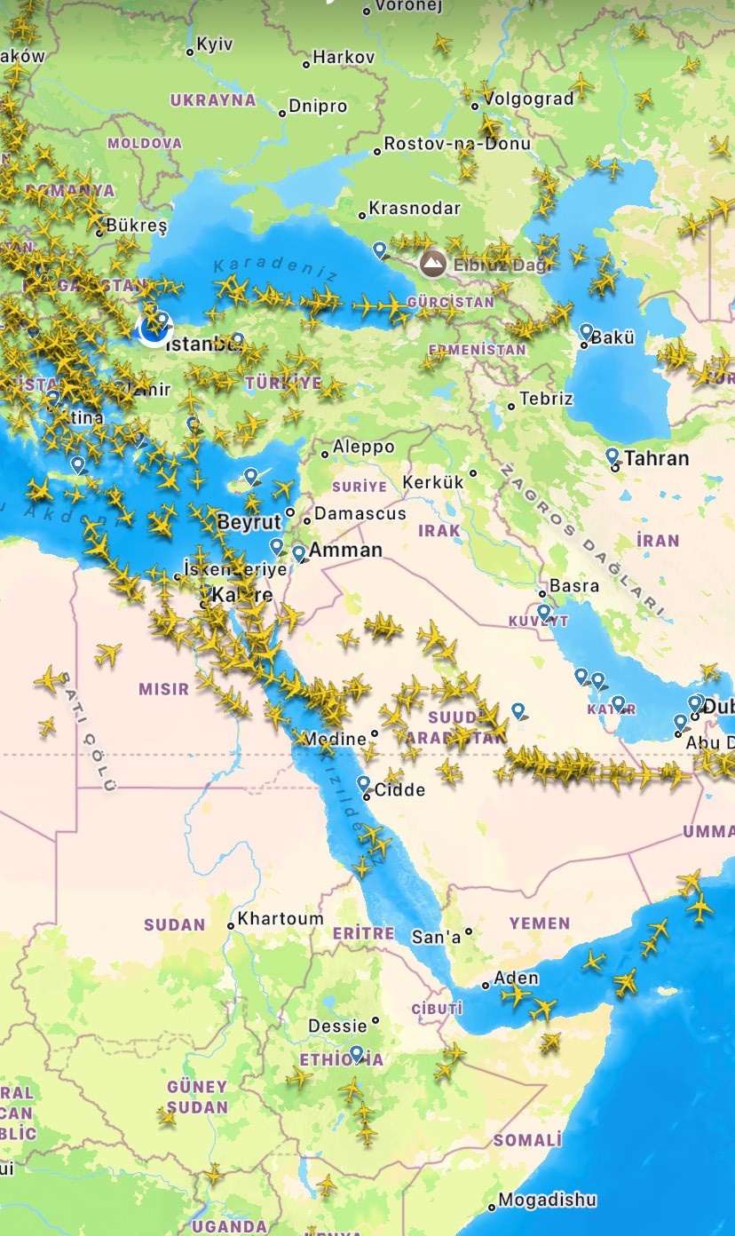 Katar hava sahasının kapanmasıyla uçaklar Türkiye’ye yönlendirildi