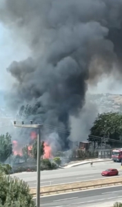 Silivri’de ot yangını: Bekçi kulübesi kül oldu