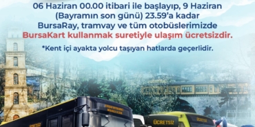 Bursa’da Kurban Bayramı boyunca ulaşım ücretsiz