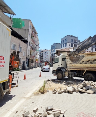 Mudanya’da alternatif yolda genişletme çalışmaları başladı