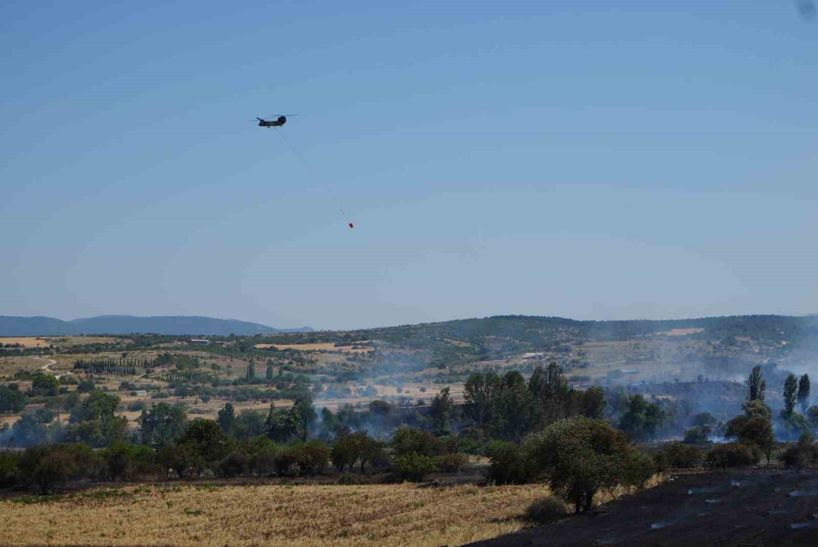 Balıkesir’de ki arazi yangını söndürüldü