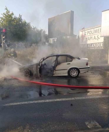 Çorlu’da korku dolu anlar: LPG’li otomobil alev topuna döndü