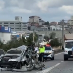 TEM’de otobüs ile otomobil çarpıştı: 3 yaralı