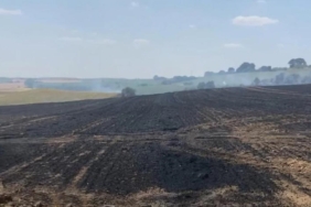 Hayrabolu’da 15 dönüm buğday tarlası yandı