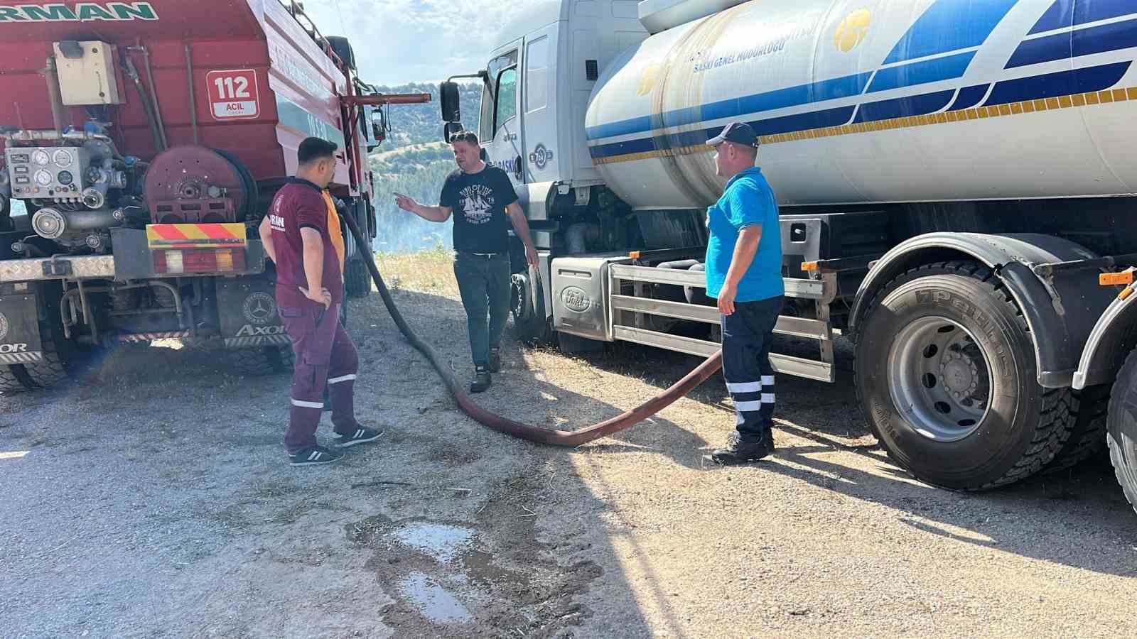 Bigadiç Çamköy’de orman yangını