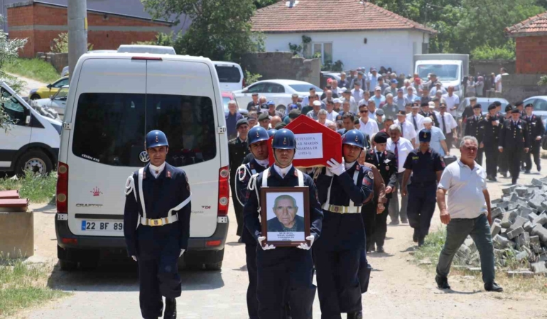 Kıbrıs gazisi İsmail Mardin, Edirne’de son yolculuğuna uğurlandı