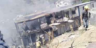 Gaziosmanpaşa’da işçilerin kaldığı konteynerde yangın