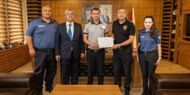 Güvenlik görevlilerine başarı belgeleri verildi