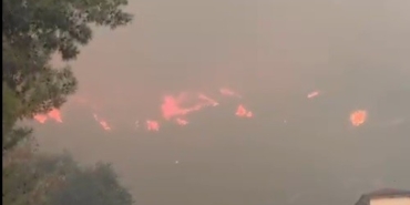 Alevler şifalı içmeler tesisine doğru ilerliyor