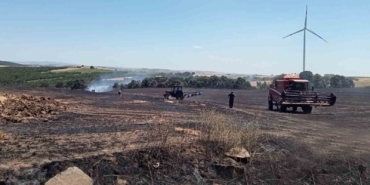 Tekirdağ’da 20 dönüm buğday ekili alan yandı