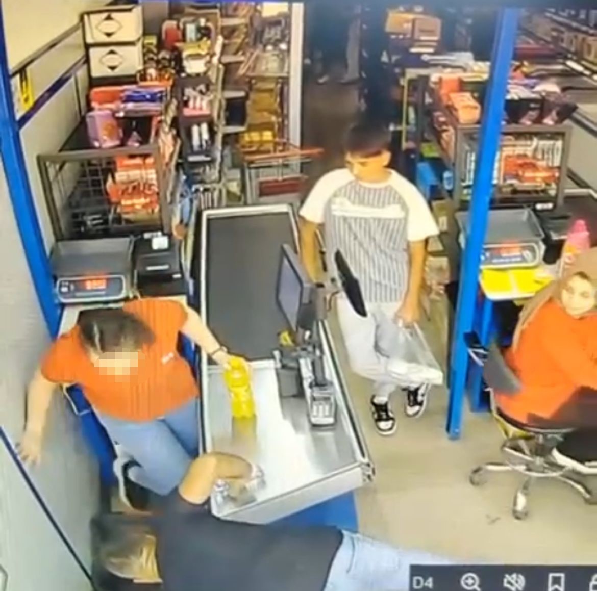 Kadın kasiyere yumruk atan kişi tutuklandı