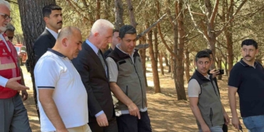 İstanbul Valisi Davut Gül, Sultangazi Kent Ormanı’nda incelemelerde bulundu: "Yangın kontrol altına alındı"