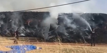 Tekirdağ’da bin 500 saman balyası kül oldu