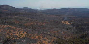 Bursa’da acı tablo: Harmancık’ta yanan yerler havadan görüntülendi