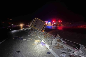 Balıkesir-Bursa kara yolunda tır kazası: 1 yaralı