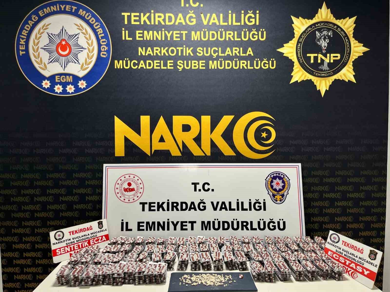 Tekirdağ’da uyuşturucu operasyonunda 3 kişi tutuklandı