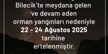 Harmankaya Kanyonu Karanlık Gökyüzü Gözlem etkinliği ertelendi