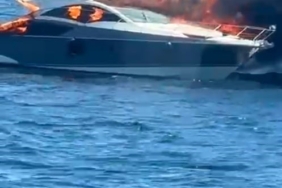 Kınalıada açıklarında korkutan yat yangını