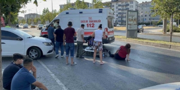 Ters yönde seyreden bisikletli motosikletle çarpıştı: 1 yaralı
