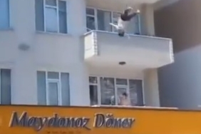 4. kattan atladı, sundurmanın üzerine düşerek yaralandı