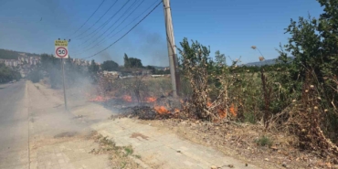 Bursa’da otluk alanda korkutan yangın