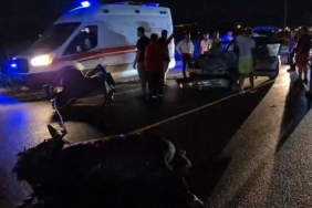 Burhaniye’de otomobil ters yönde gelen at arabasına çarptı: 2 yaralı