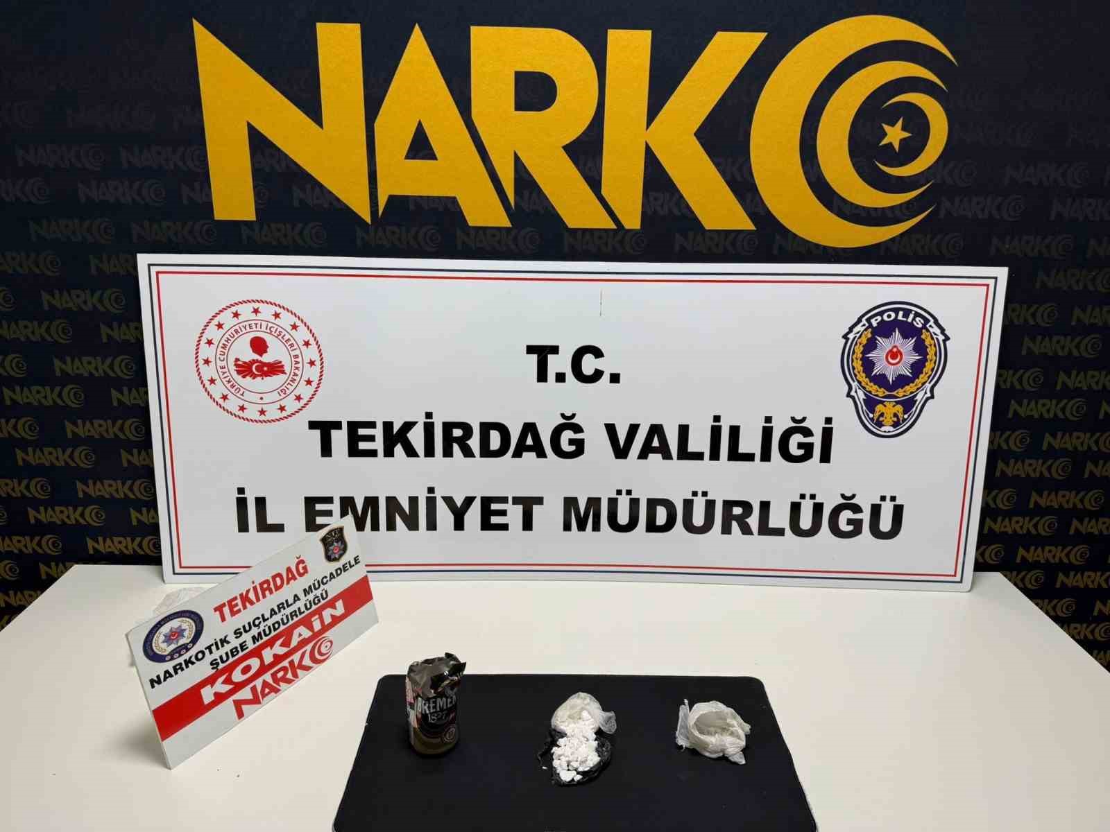 Tekirdağ’da uyuşturucu operasyonunda 2 kişi tutuklandı