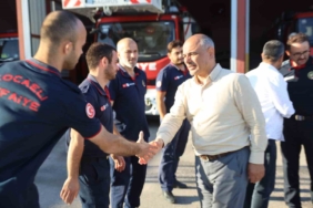 Orman yangınlarında görev alan personele ziyaret