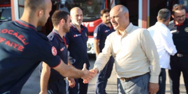 Orman yangınlarında görev alan personele ziyaret