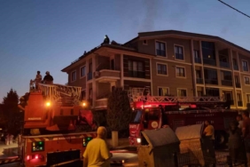 Apartman yangınında 2’nci kattan düşen kişi yaralandı