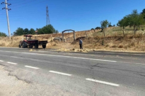 Alev alev yanan römork paniğe sebep oldu