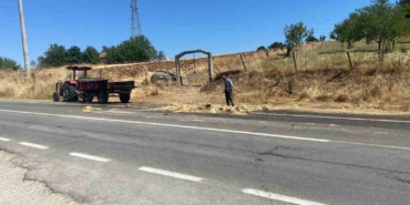 Alev alev yanan römork paniğe sebep oldu