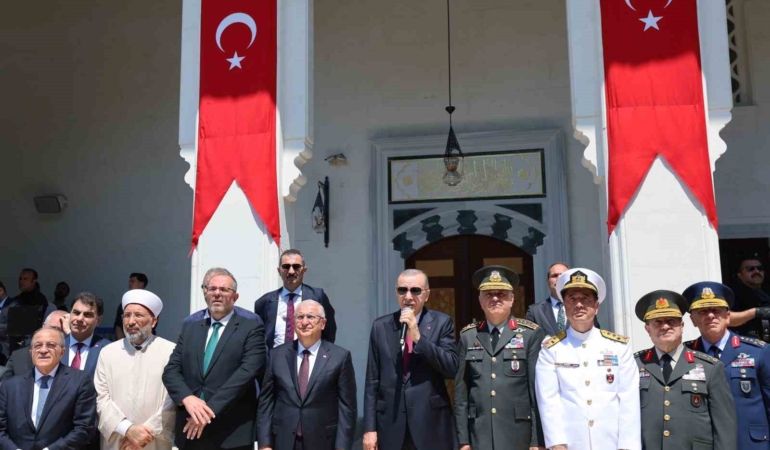 Cumhurbaşkanı Erdoğan yapımı tamamlanan camilerin açılışında konuştu