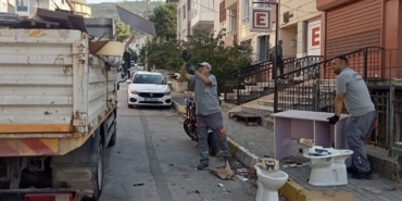 Körfez’de hacimli atıklar düzenli toplanıyor