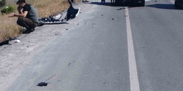 Balya’da araç ineğe çarptı