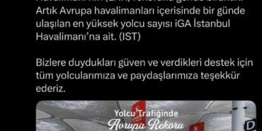 İstanbul Havalimanı 268 bin yolcuyla Londra Heathrow Havalimanı’nı geride bıraktı