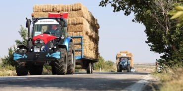 Şarköy’deki orman yangınında zarar gören üreticilere 150 ton saman yardımı