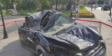 15 Temmuz gecesi tankın ezdiği otomobil Tekirdağ’da sergileniyor