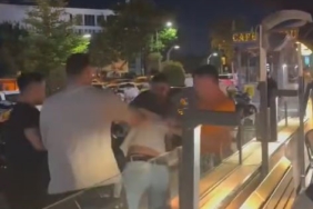Kahve zincirinde iki grup arasında kavga çıktı, ortalık savaş alanına döndü
